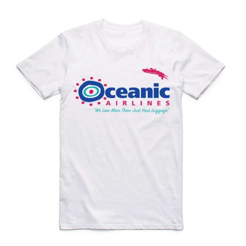 2017 Summer Fashion Oceanic Airlines Men T Shirt Tall Novelty Print O Neck T-shirt Cool Short Sleeve Men's Clothing