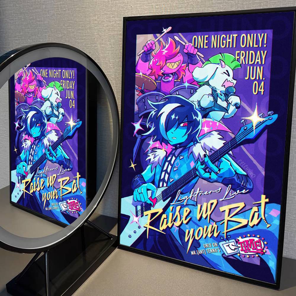 D-Deltarune Hra Anime Plakáty Lepicí Bílá Papírová Samolepka DIY Pokoj Bar Kavárna Kawaii Dekorace Pokojů