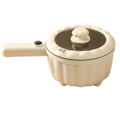 Electric Cooking Pot Ergonomic Handle Multifunctional Integrated Electric Cooker Skillet for Home White Long Handle Non