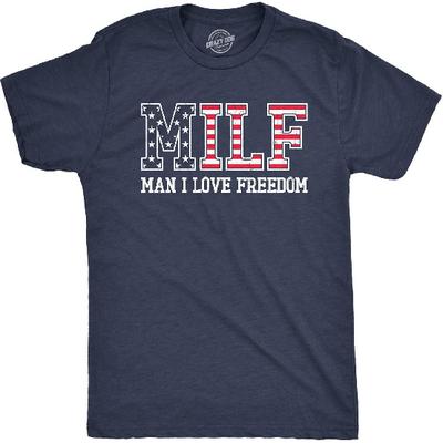 Milf Mann Ich Liebe Freiheit 4. Juli Lustige T-Shirts für Männer