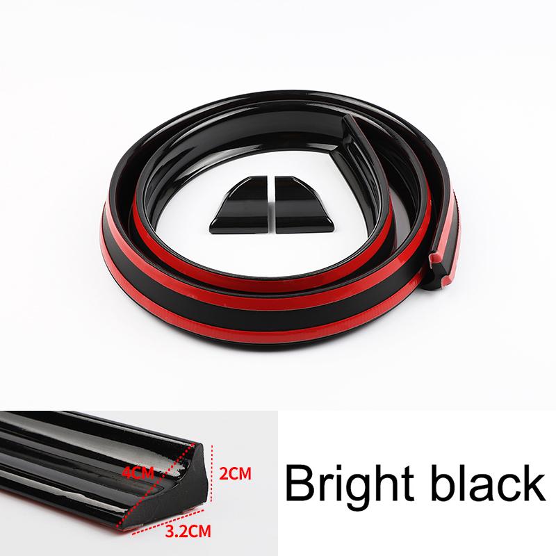 Universal High Quality Spoiler 5D Carbon Fiber Shiny Black Punch-Free Installation Spoilers DIY Refit Spoiler For Car Accessorie