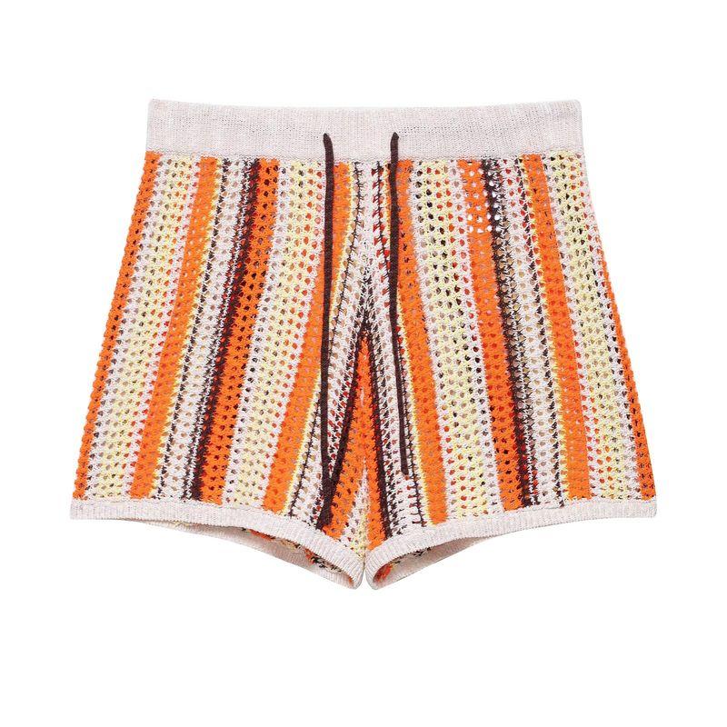 

Kaslead New Women clothes Western Style Knitted Short sleeve Outerwear Lace-up Shorts 3920260 3920261 Shorts L