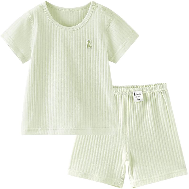 Tongtai Unisex Bawełniany Krótki Rękaw Zestaw dla Niemowląt