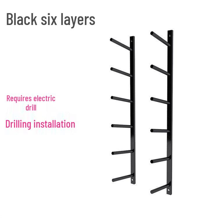 Wall-Mounted Yoga Mat Rack: Studio & Home Storage Display Shelf