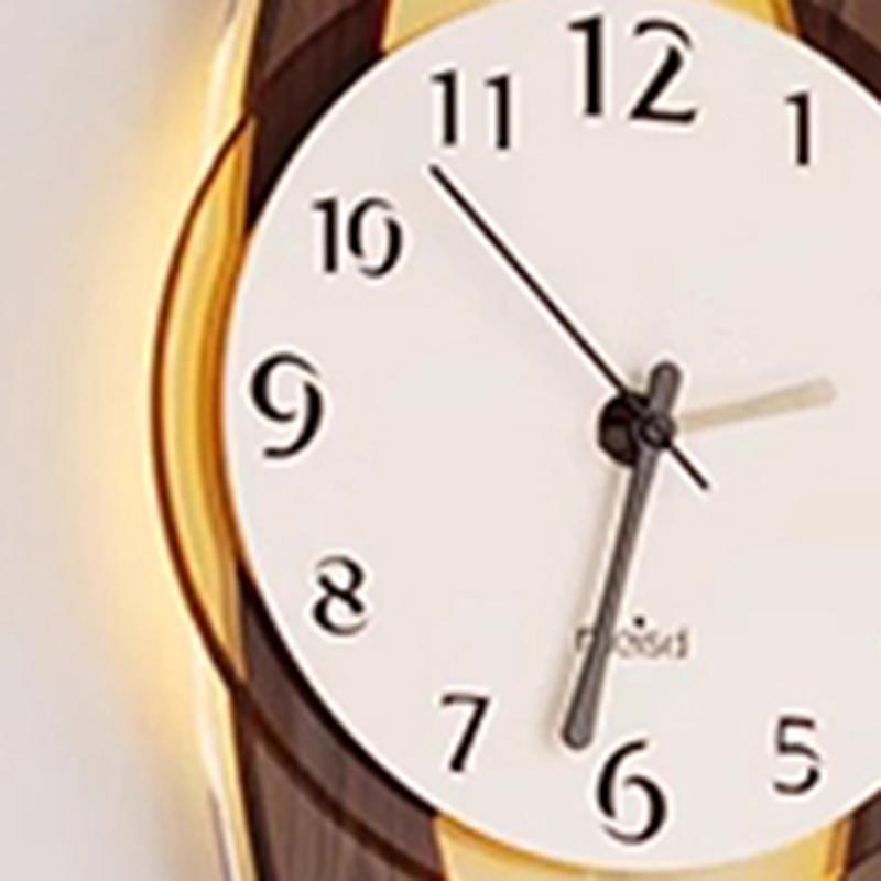 Retro Wall Clocks Nordic Minimalist Acrylic Clocks Elegant Aesthetic Design Clock Household Entrance Hall Luminescent Clock