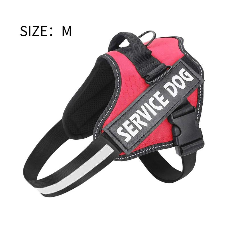 Szelki dla psa służbowego, bez ciągnięcia, łatwe zakładanie i zdejmowanie, odblaskowe, oddychające, 3M, łatwe w regulacji, odpowiednie dla małych, średnich i dużych psów