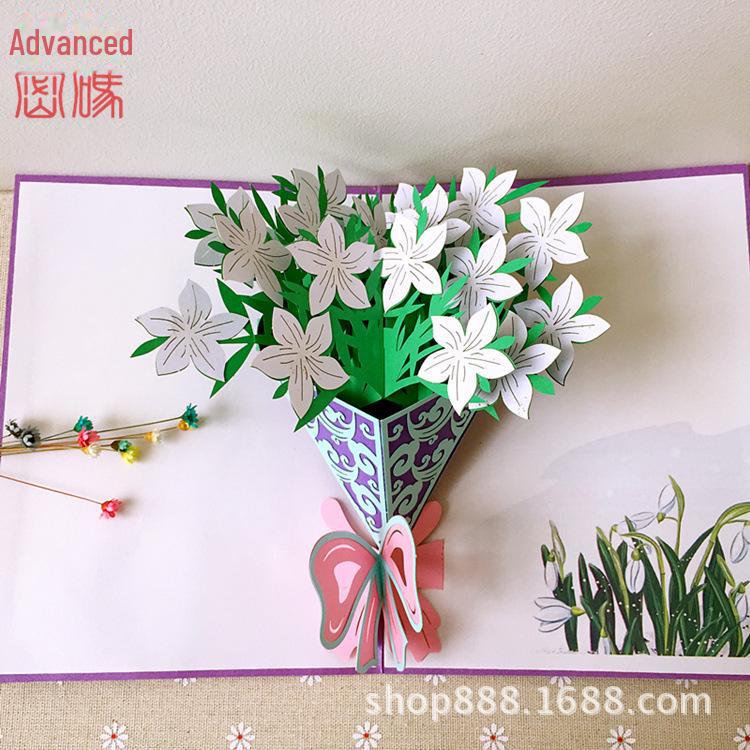 Karta urodzinowa i na dzień nauczyciela w stylu INS 3D: Kreatywny prezent DIY w postaci papierowej rzeźby na chińskie Walentynki