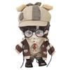 Niannyyhouse 20cm Plush Toy Clothes: Hat, Hoodie, Overalls, Shawl, Tie, Shirt, Vest, Shoes, Glasses, Brown Detective Suit Cotton Doll Dress-Up