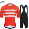 Fahrradtrikot Set Fahrrad Kurzarm Shorts Anzüge für Herren Atmungsaktiv Rennrad MTB Radsportbekleidung mit Taschen