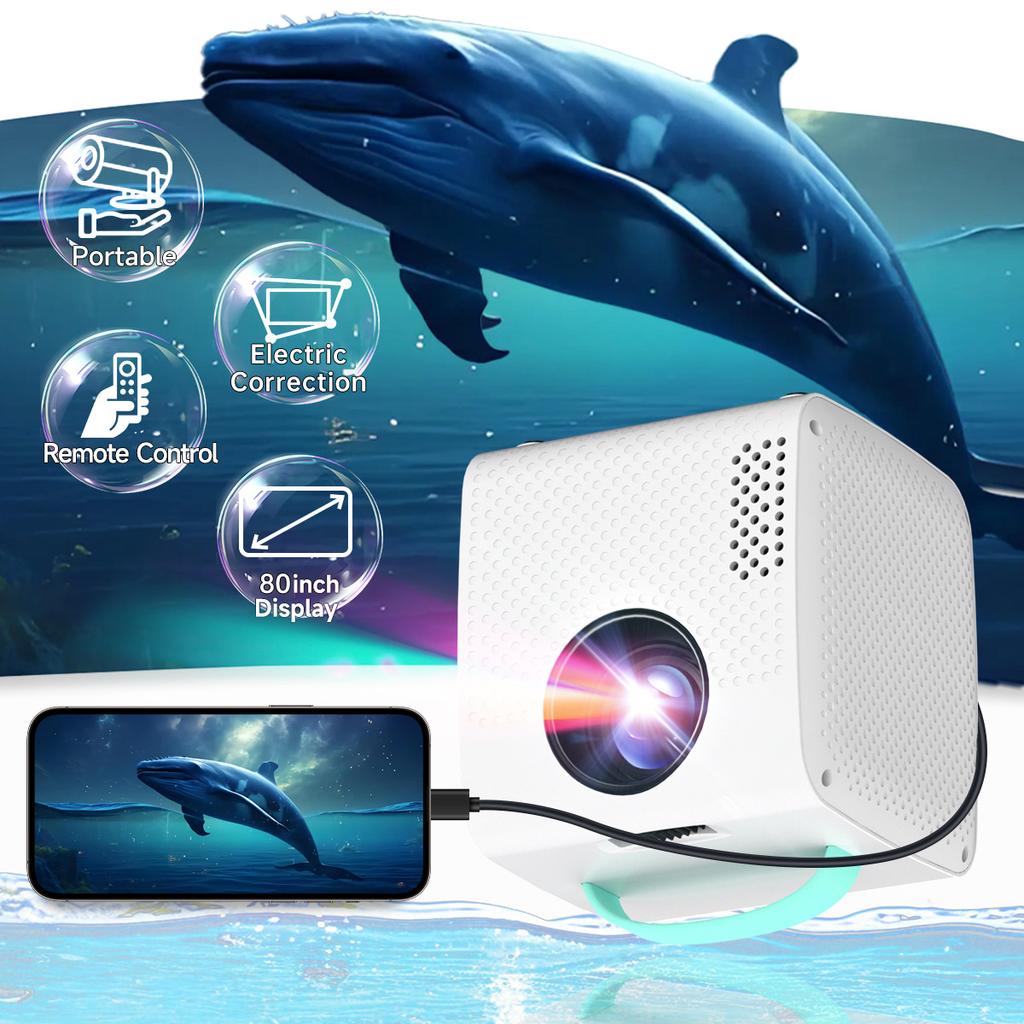 Q200 Mirror Screen Projector Mini Smart Home Video Mobile Computer Projector Factory Directly Sale