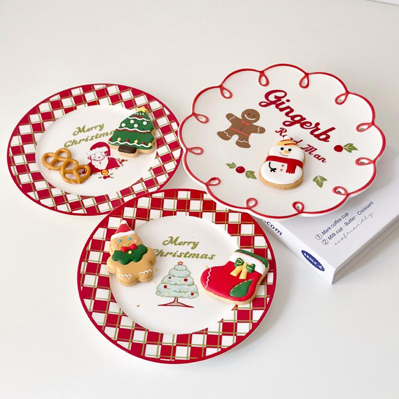 Weihnachts-Sonderedition - Retro Französische Keramik Lebkuchen Dessertteller
