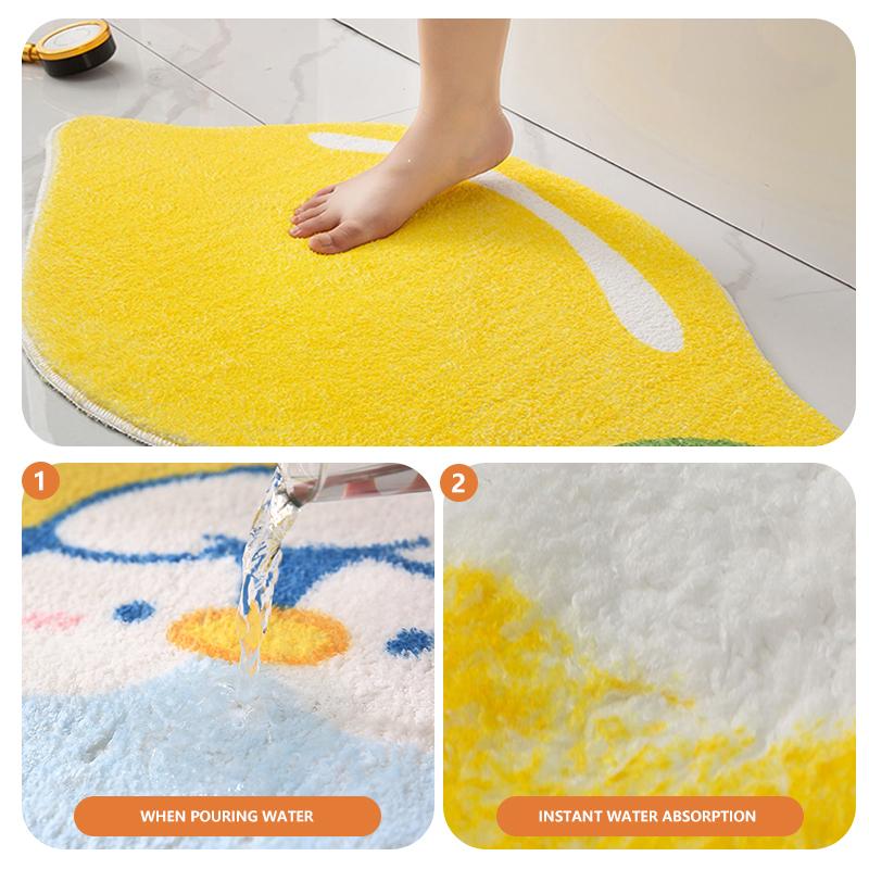 Lemon Rug Carpet Water Absorption Non-Slip Bedroom Bathroom Door Mat