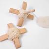Handmade Wooden Turkish Spindle Storage Tools Detachable Cross-Shaped Beech Wood Turkish Spindle Kit for Beginners Yarn Making