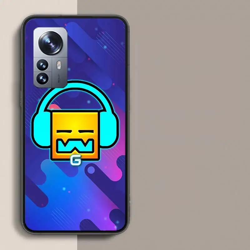 Geometry Dash Phone Case For Xiaomi Poco X3 NFC X4 GT M3 M4 M5 M5S X7 X6 X5 F6 Pro F5 F4 Mi F3 F2 Cover TPU Capa Coque Clear Pat
