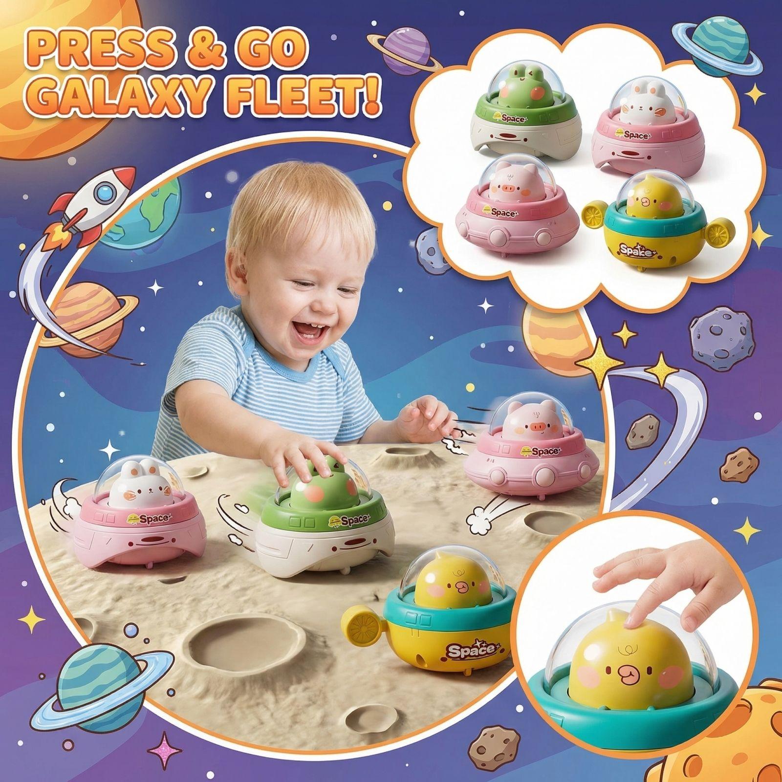 4pcs Children s Push Car Toys Infant Pull-Back Cars One Size