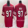 Mens NFL San Francisco 49ers Custom Rugby Jersey Kittle 85 Bosa 97 Samuel 19 Fan Apparel Cotton Blend Sport Shirt