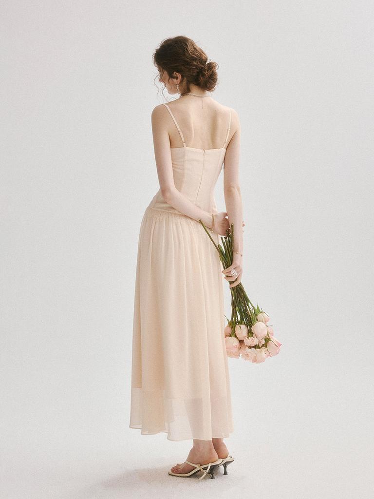 Sinseuden Luna Lace Edge Long Dress