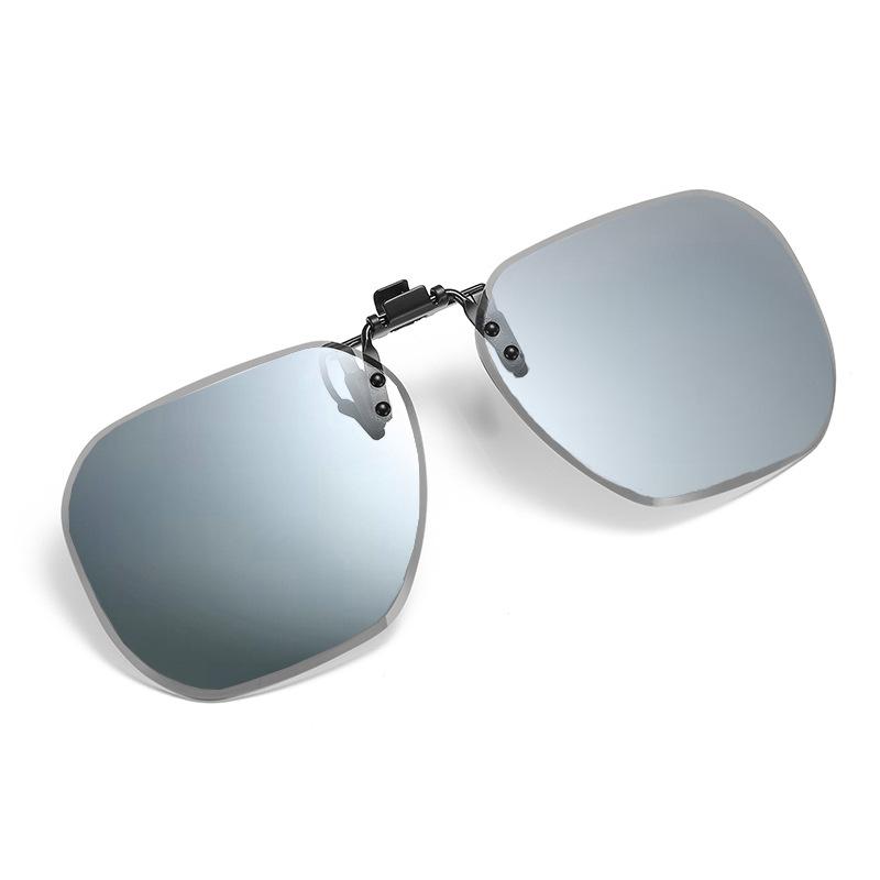 Clip On Flip Up Glasses Polarized Photochromic Sunglasses Lens Anti Glare UV400 Goggles Night Vision Yellow Driving Eyepiece