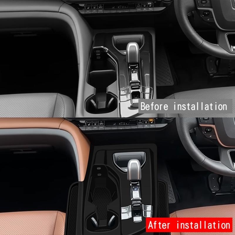 For Toyota Crown Crossover 2024 2025 silicone Interior Accessories Central control gear shift panle water cup holder cover
