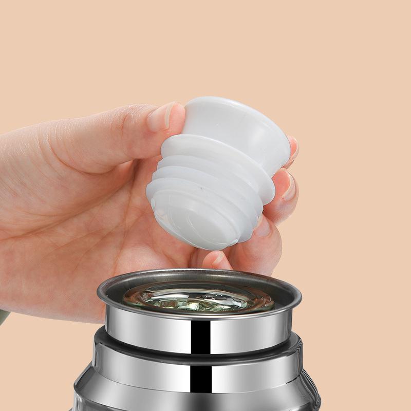 Vintage Large Capacity Thermos Flask with Stainless Steel Exterior & Glass Interior for Keeping Beverages Warm