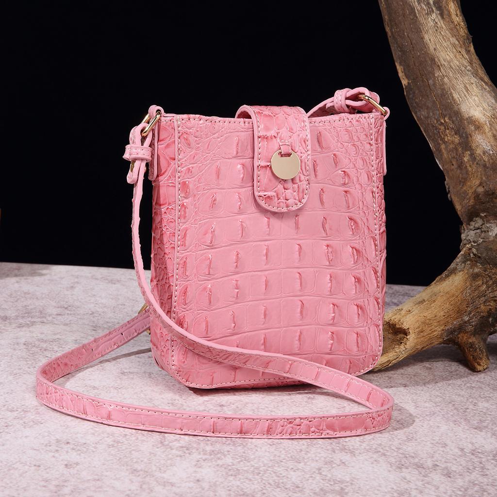Nová Evropská a Americká Retro Crossbody Kabelka na Mobilní Telefon Peněženka Brahmin Vzor Krokodýla