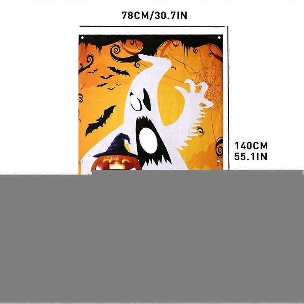 Halloween Bean Bag Toss Game Banner Halloween Toy Outdoor Throwing Games for Adults Kids Party Funny Prop Decorations Supplies Accessories