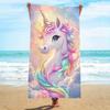 Dreamy Unicorn Pattern Beach Towel, Strong Wrapping Design for Beach and Pool Use