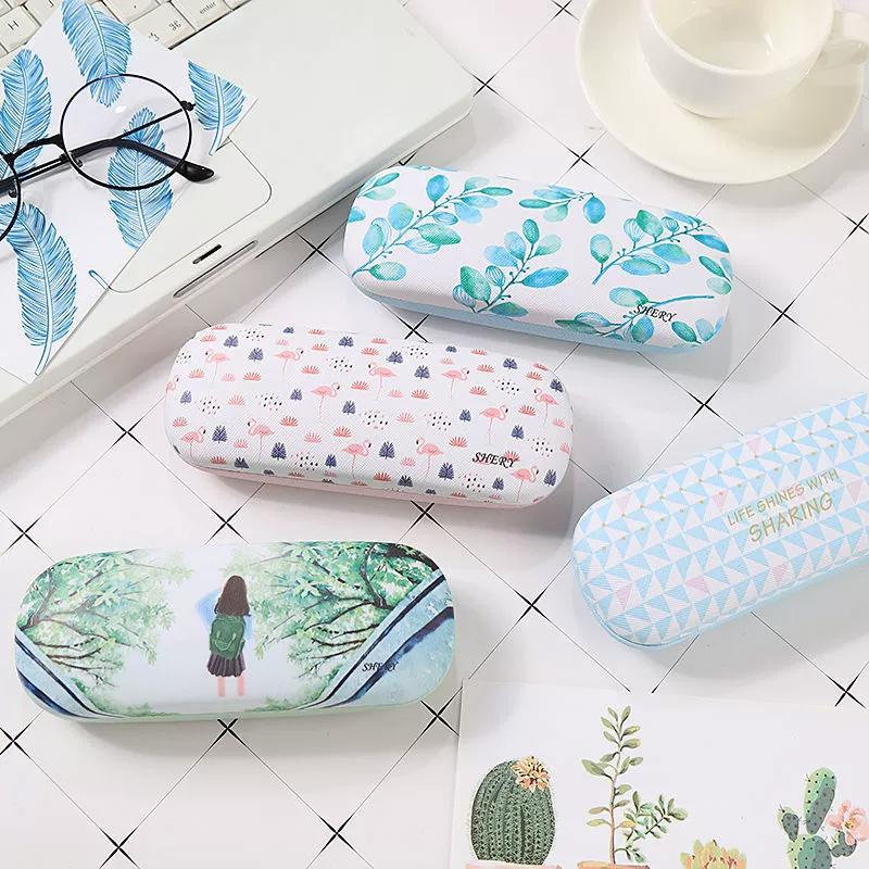 1PC PU Portable for Eyeglasses Smooth Spectacle Cases Fashion Rectangle Sunglasses Box Eyewear Protector
