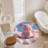 Pig Pattern Round rug,Carpet Rug for Living Room Bedroom Playroom ,Non-slip Floor Mat,Holiday Gifts and Birthday Gifts.