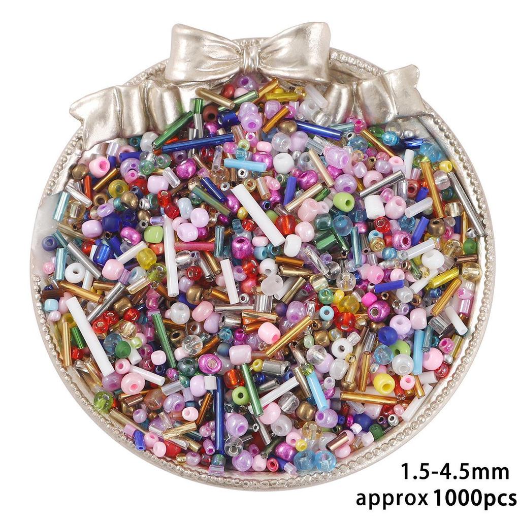 30g Mixed Style & Color Glass Rice Tube Beads for DIY Bracelets, Rings & Embroidery