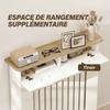 Radiator Cover with Storage Drawer, 78 x 19 x 97 cm, White