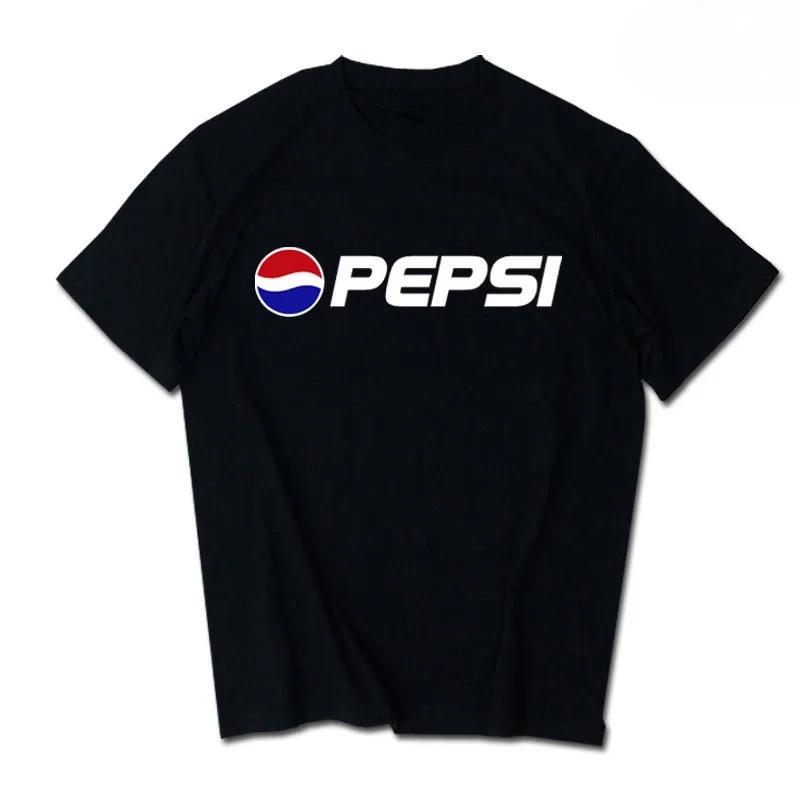 2026 Sommer Neue Trendmarke INS Pepsi Cola Gemeinsames T-Shirt Sprite CocaCola Unisex und Unisex Locker Baumwolle Paare Kurze Ärmel