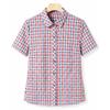 Hodo Women's Classic Plaid Cotton Short-Sleeve Shirt