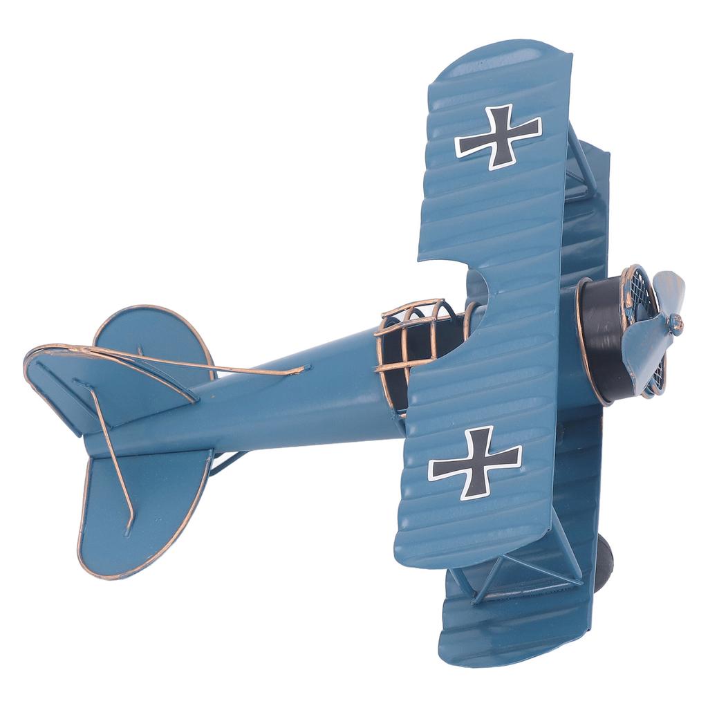 Model de Avion Metalic Retro Ornament Avion din Fier Vintage Decorativ Statuetă Avion Exquisită pentru