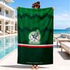 Mexico Football Crest Beach Towel, Quick-drying, Easy to Care for, Suitable for Both Fitness and Beach Vacations,Sports Essential