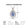 Classic design pendant Natural blue Tanzanite gemstone 925 sterling silver necklace fine jewelry for girlfriend's birthday gifts