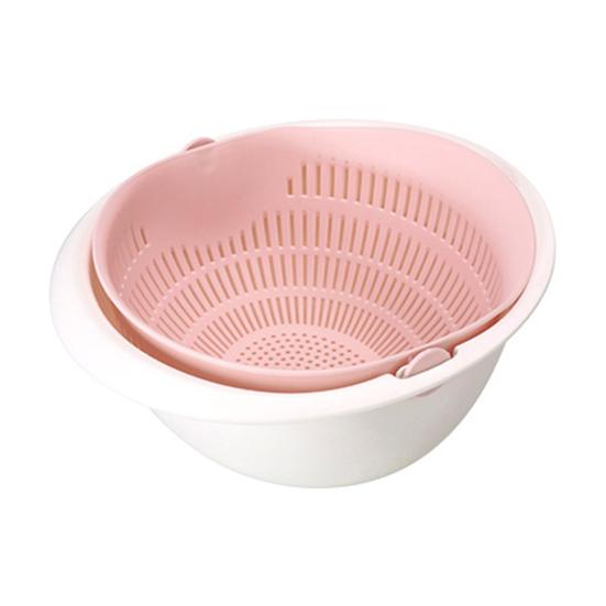 Gemüse-Abtropfkorb Lebensmittelqualität PP-Kunststoff Große Kapazität Stapelbar Doppellagiges Design Rutschfester Griff Schnelle Drainage Küchenaufbewahrung Obst