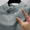 Tricou polo bărbătesc cu mânecă scurtă, topuri de culoare solidă, modă, poliester, respirabil, confortabil, tricouri polo