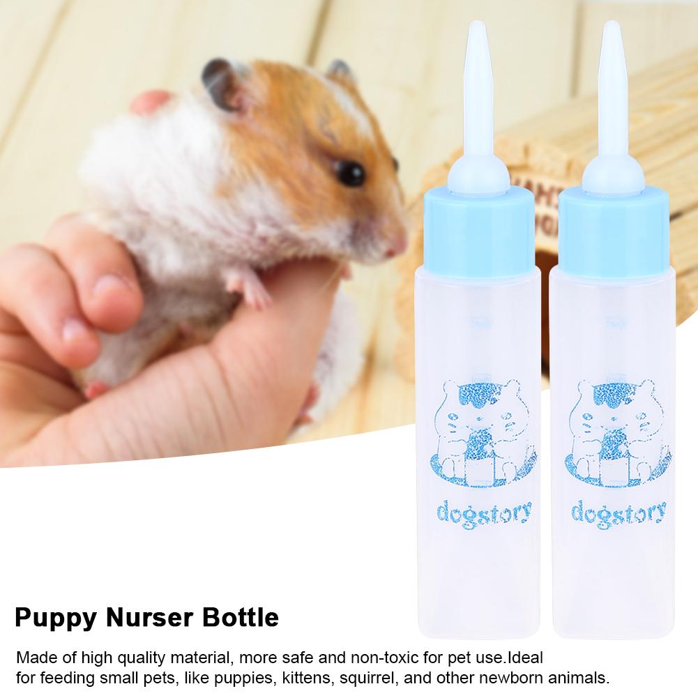 2PCS 30ML Hamster Nurser Bottle Small Pet Puppy Squirrel Kittens Nursing Feeding Bottle Water Milk
