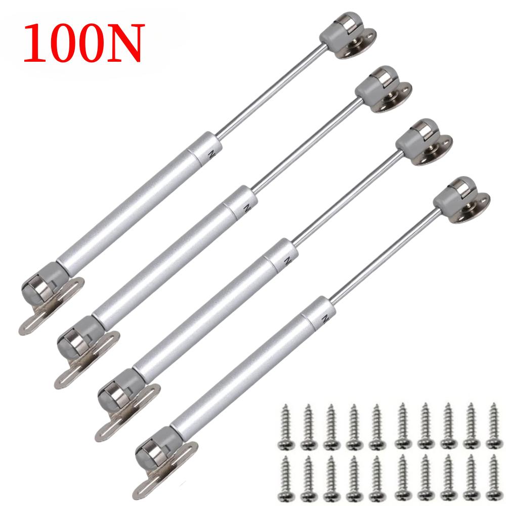 6/8/10/12Inch Furniture Hinges 100N/10KG Gas Struts Cabinet Hinge Spring Stay Kitchen Cupboard Door Lids Lift Pneumatic Support