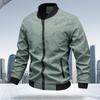 Jacket Men's Autumn and Spring Stand-up Collar Jacket Middle-aged and Young Fashion Men's Top Group Work Clothes Trench Coat