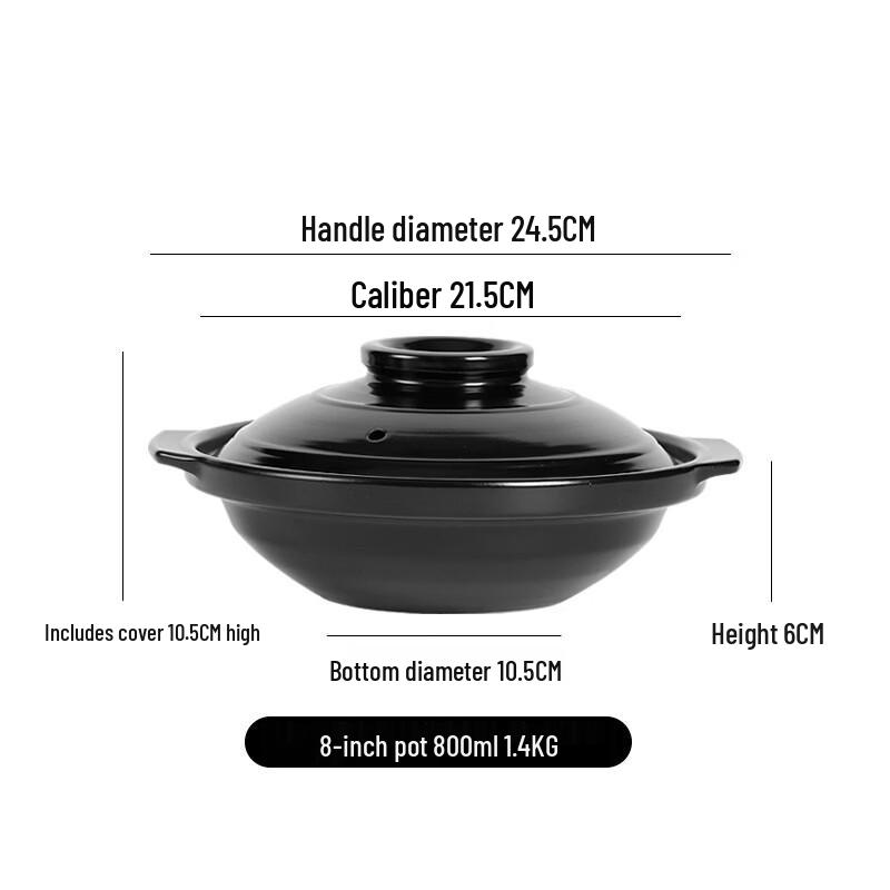 ZISIZ Ceramic Casserole Pot and Alcohol Stove Set