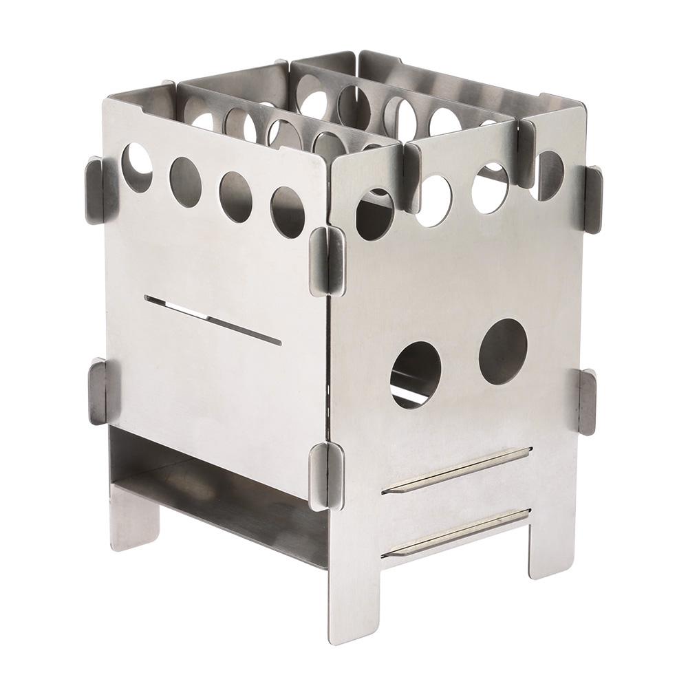 Outdoors Portable Stainless Steel Folding BBQ Barbecue Shelf Mini Charcoal Picnic Stove