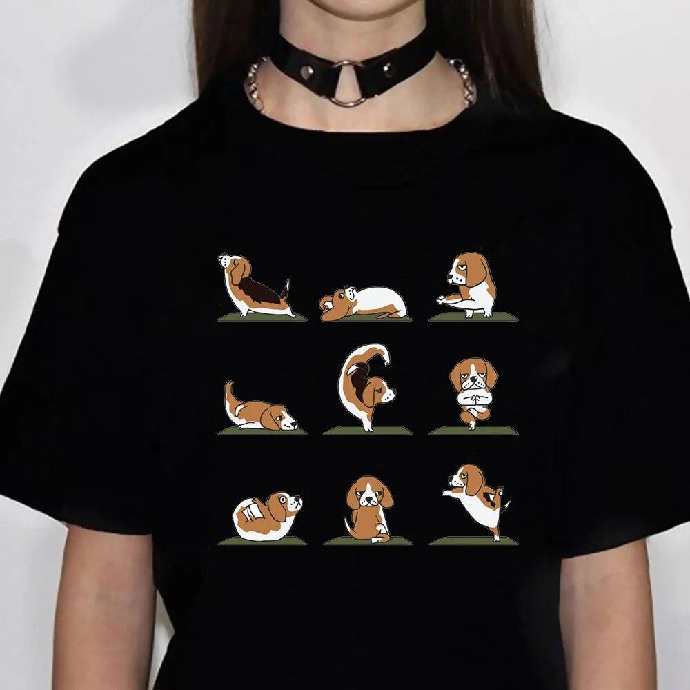 Beagle T Shirt Women Comic Graphic Streetwear Tshirt Girl Funny Clothing