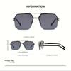Men's Stylish Casual Pilot Fashion Glasses with Metal Frame & Gradient Lenses Perfect for Casual Attire