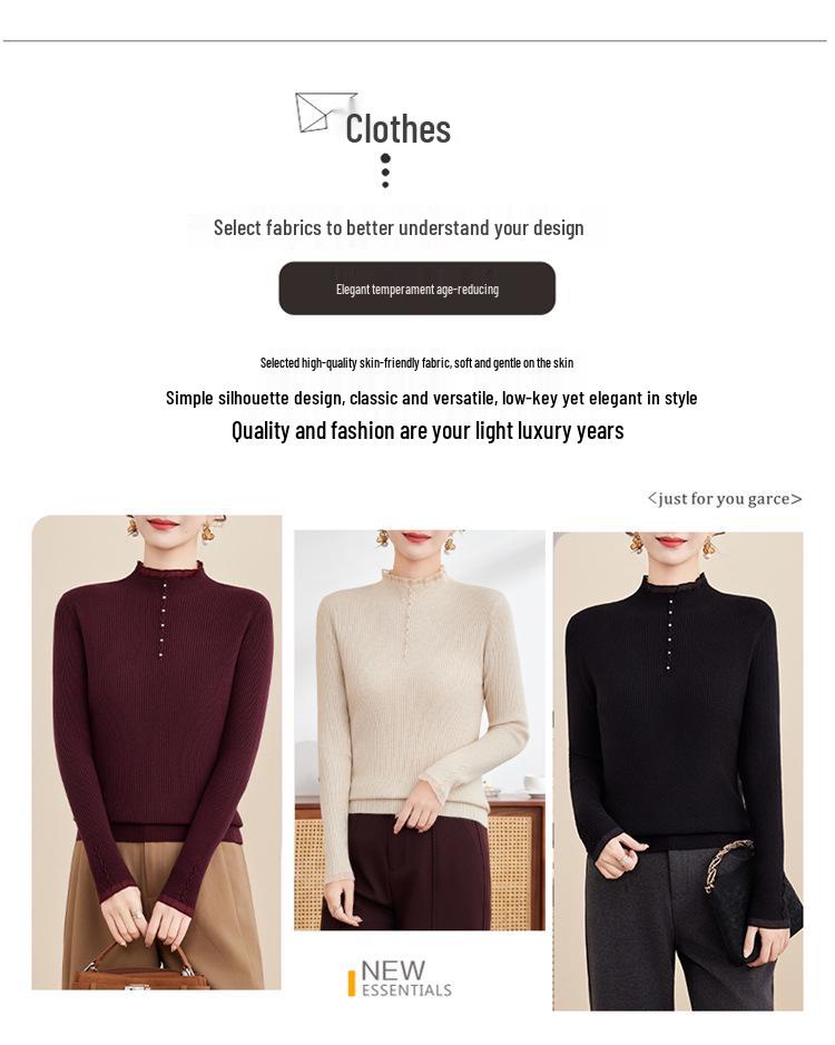 2025 New Winter Knit Sweater for Middle-aged Women - Stylish Base Layer