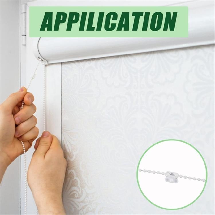 8Meter Roller Blind Cord Including 8 Roller Blind Chain Connectors for Venetians and Roman Shade