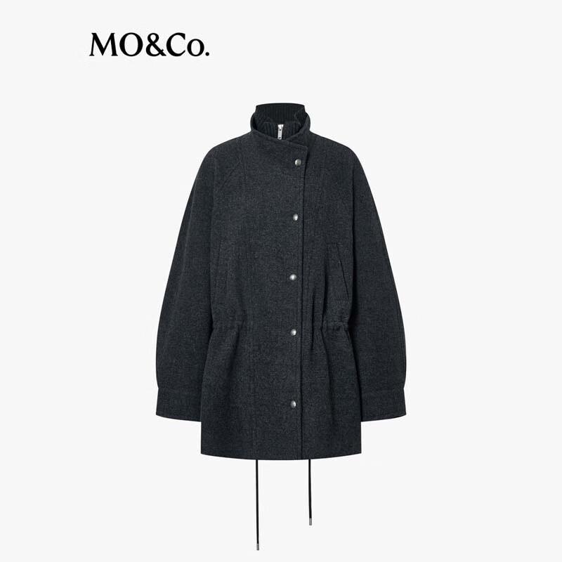 MO&Co. Women's Knit Patchwork Wool Coat