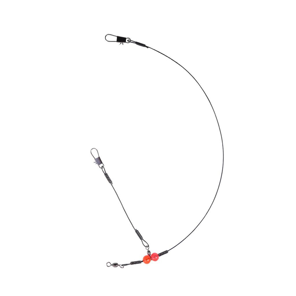 Stainless Fishing Rigs Fishing Wire Leader Line Rig with Swivels Snap Wire Leader for Hooks Saltwater Fishing Accessory