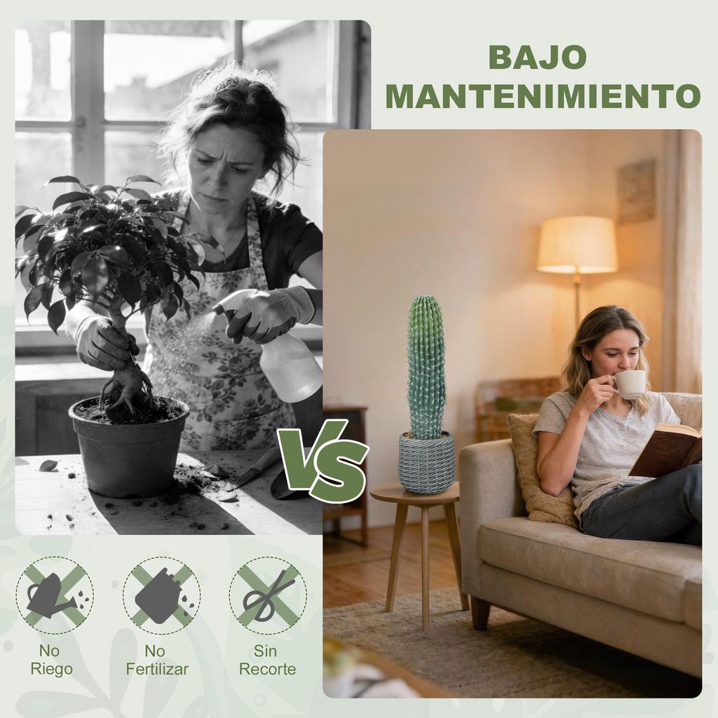 Artificial Cactus, 66 Cm, Decorative Plant with Pot, Indoor Decoration, Green